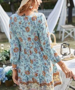 DY RINA BOHO DRESS - BABY BLUE NEW ARRIVALS
