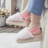XH SMAIBULUN UGG™ | Soft Woolen Fluffy Disco Sandals Slippers - Baby Pink New In Shoes