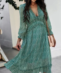 DY ZARNISH MIDI DRESS - BASIL