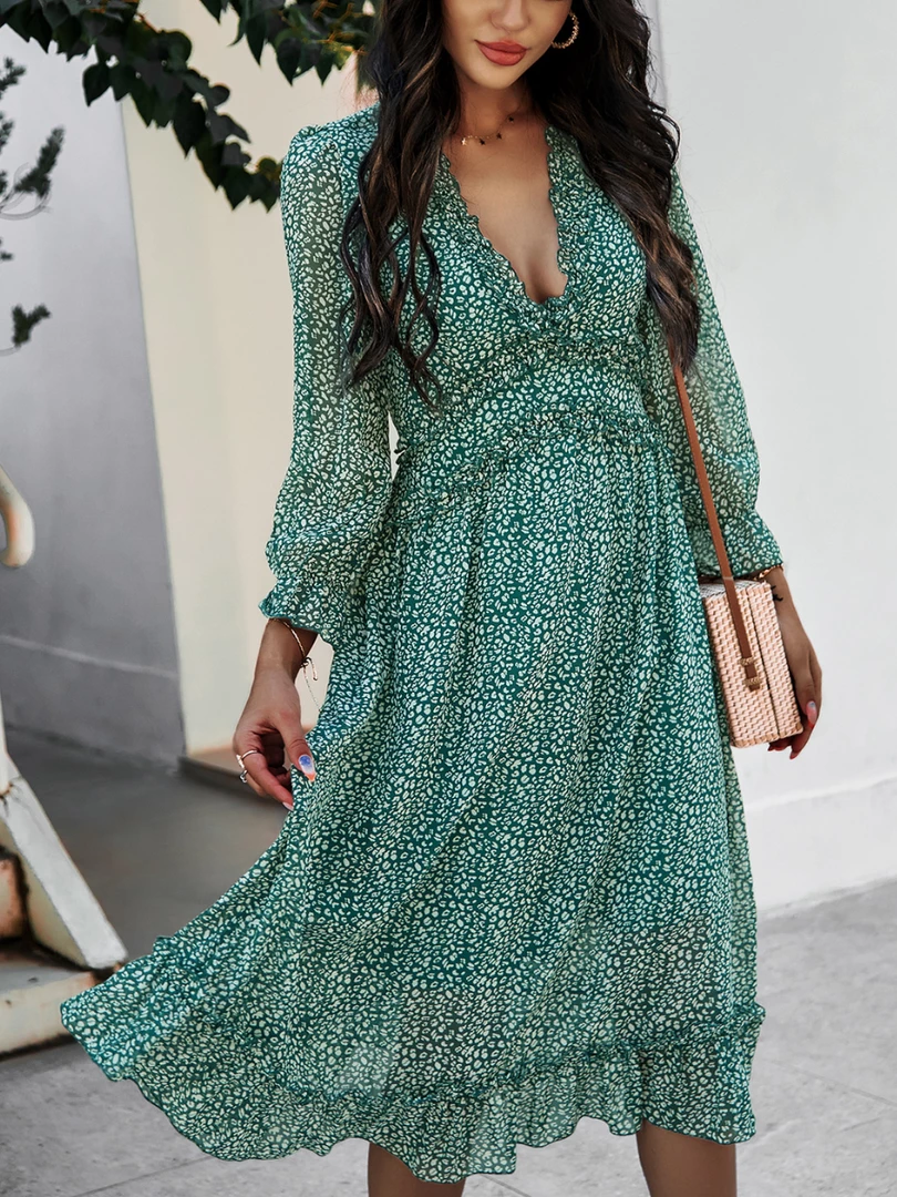 DY ZARNISH MIDI DRESS - BASIL 1 DY ZARNISH MIDI DRESS - BASIL