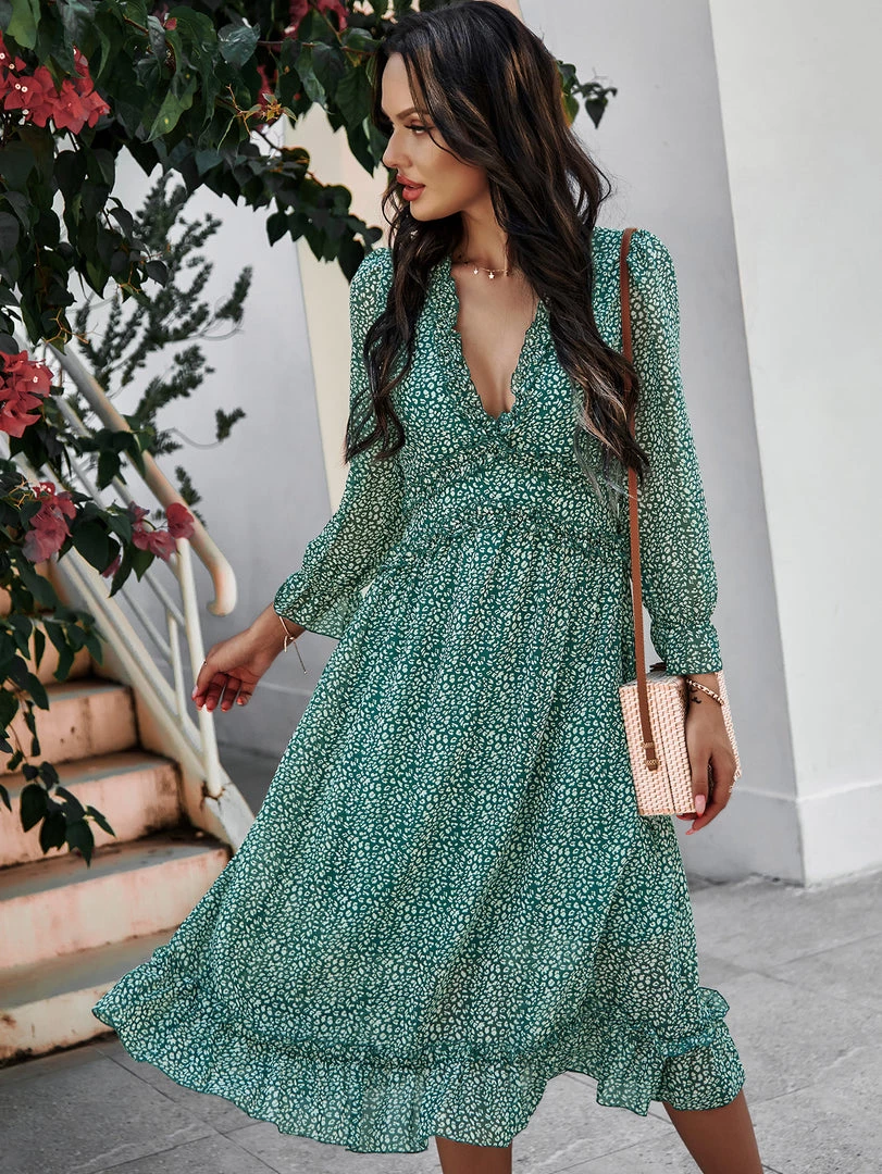 DY ZARNISH MIDI DRESS - BASIL 2 DY ZARNISH MIDI DRESS - BASIL