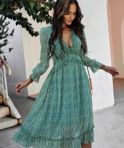 DY ZARNISH MIDI DRESS - BASIL 8 DY ZARNISH MIDI DRESS - BASIL