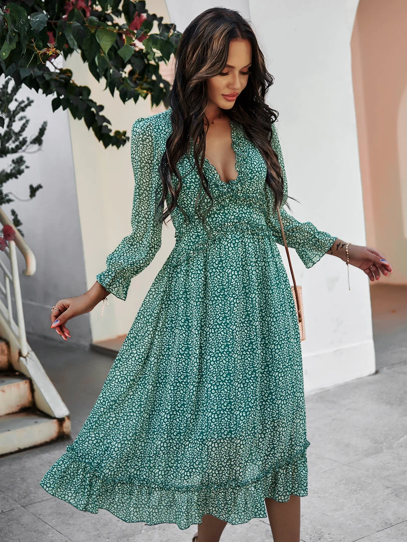 DY ZARNISH MIDI DRESS - BASIL 3 DY ZARNISH MIDI DRESS - BASIL