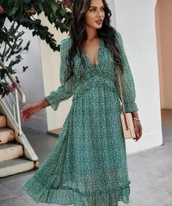 DY ZARNISH MIDI DRESS - BASIL 9 DY ZARNISH MIDI DRESS - BASIL