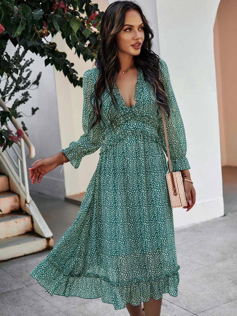 DY ZARNISH MIDI DRESS - BASIL 4 DY ZARNISH MIDI DRESS - BASIL