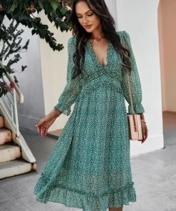 DY ZARNISH MIDI DRESS - BASIL 10 DY ZARNISH MIDI DRESS - BASIL