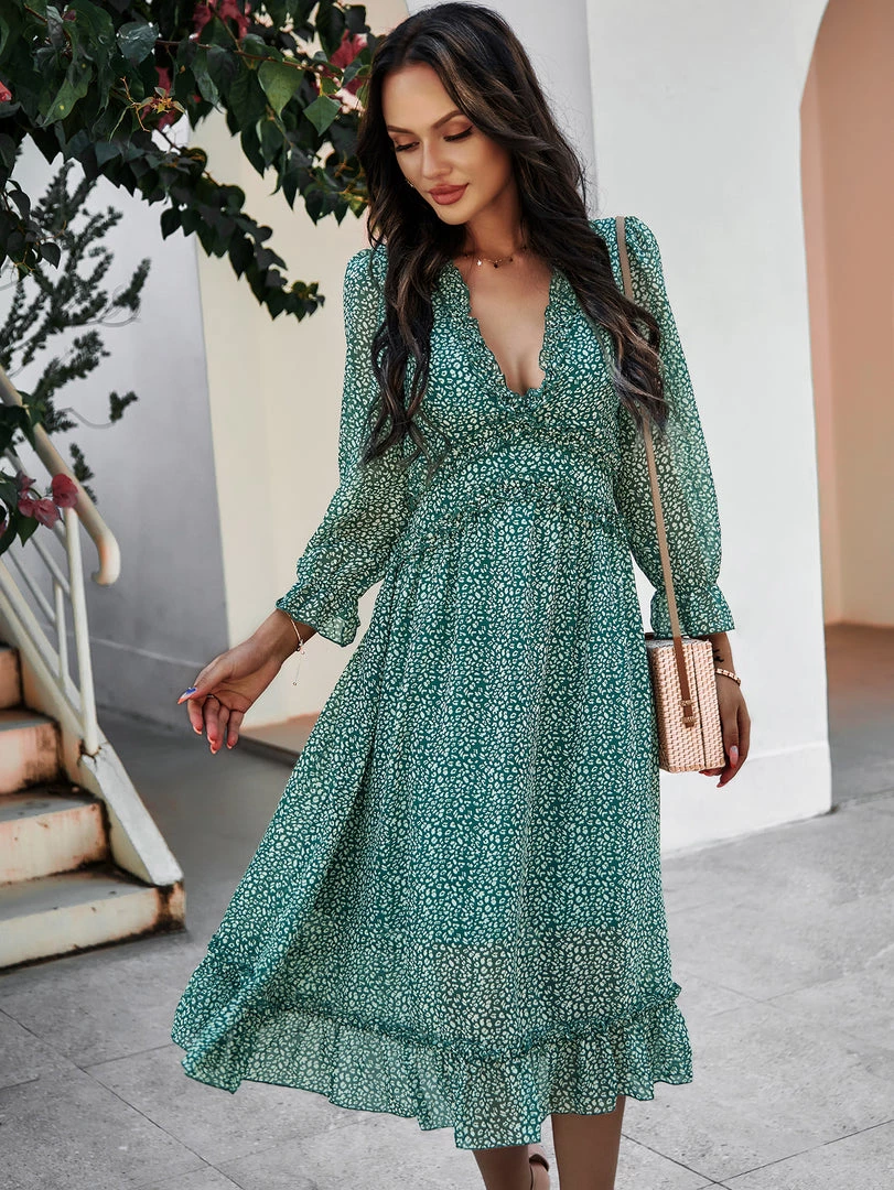 DY ZARNISH MIDI DRESS - BASIL 5 DY ZARNISH MIDI DRESS - BASIL