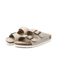 GLF Maibulun | Beige Double-Buckle Wide-Strap Suede Genuine Leather Sandals New In Shoes