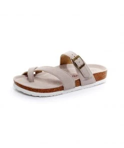 GLF Maibulun | Beige Buckle-Accent Suede Upper Sandals New In Shoes