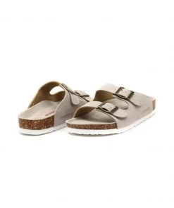 GLF Maibulun | Beige Double-Buckle Wide-Strap Suede Genuine Leather Sandals New In Shoes