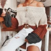 MY New In Clothing Smaibulun Doll | EVELINA Beige Brown Black Tri-Stripe Color Knit Pullover