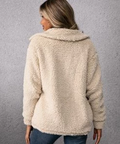 YBL Smaibulun | Pocket Button-Down Teddy Peacoat