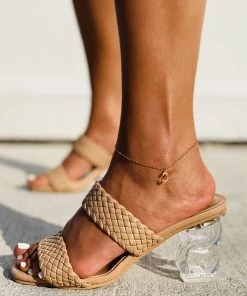 HT Woven Crystal Heel Sandal - EN BLOOM