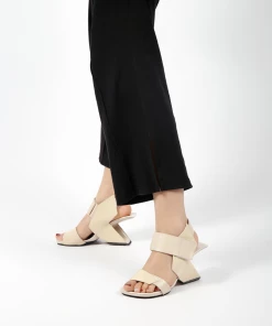 Jady Rose JADYROSE | TASH SLINGBACK BEIGE LEATHER HEEL NEW ARRIVALS