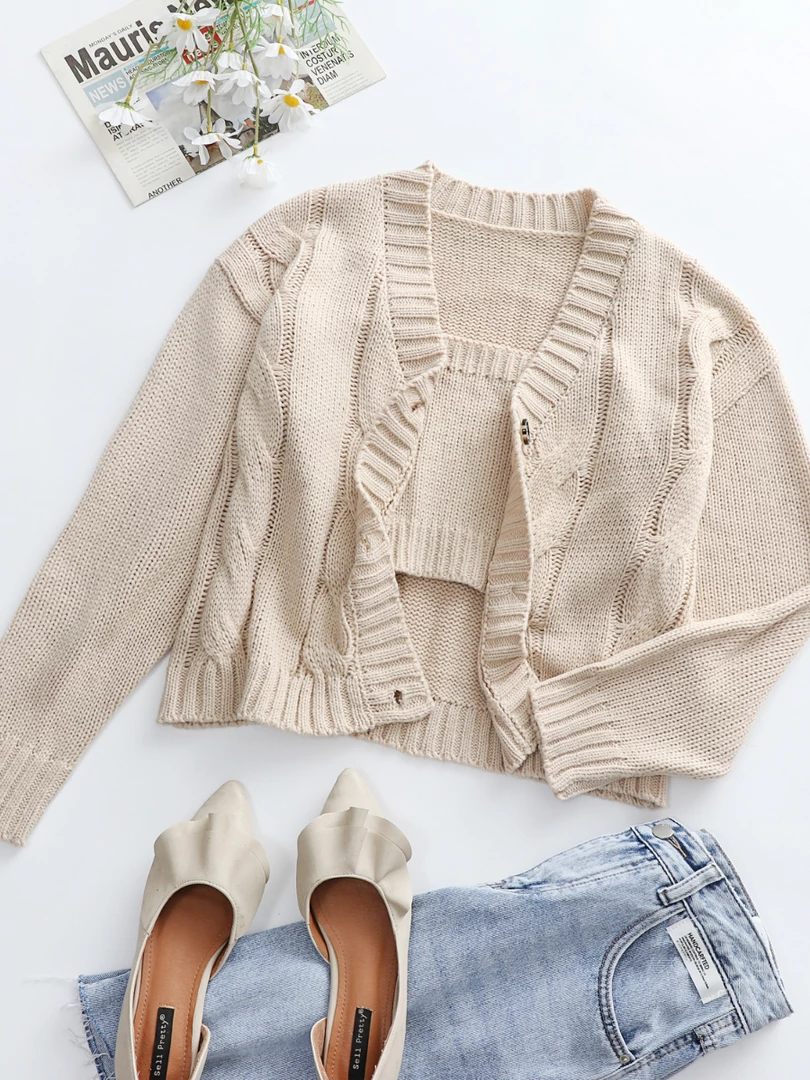 MY Smaibulun Doll | Veronica Beige Knit Cardigan Set 5 MY Smaibulun Doll | Veronica Beige Knit Cardigan Set