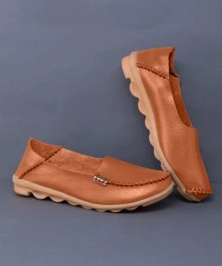 ATC Side Metallic Trim Leather Loafers - MAMA LOVE Shop Loafer