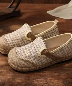 TC Houndstooth Embossed Linen Espadrilles - Cactus Rose Shop Sandals