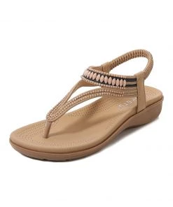 Beaded Slingback Slides Flat Sandals - SIKETU New In Shoes