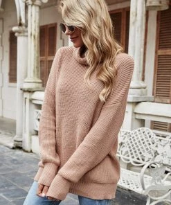 MY Smaibulun | ILLY Turtleneck Basic Knit Sweater - Beige