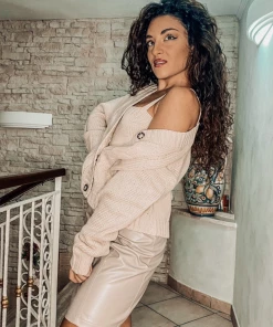 MY Smaibulun Doll | Veronica Beige Knit Cardigan Set