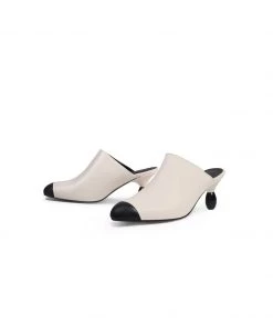Jady Rose JadyRose | Bead Heel Black Toe Slice Mule 15 Jady Rose JadyRose | Bead Heel Black Toe Slice Mule