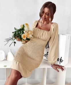 DY CALEIGH MINI DRESS - BEIGE NEW ARRIVALS