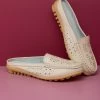 ATC Laser Cut Out Mules Loafers - Women