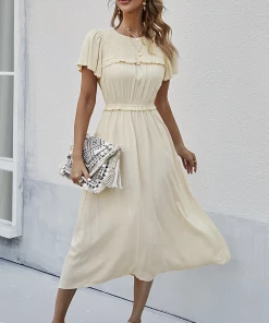 DY IOLANA Midi Dress - Beige NEW ARRIVALS