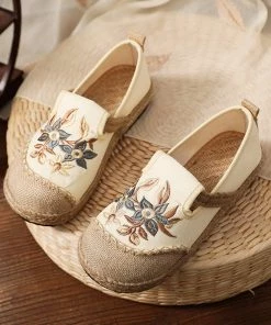 TC Blossom Vines Embroidered Strap Espadrilles - Cactus Rose