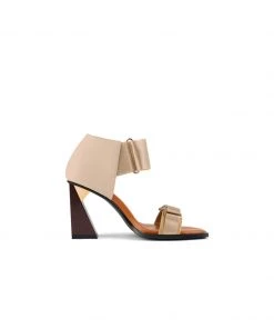 Jady Rose New In Shoes JadyRose | ALIDIA Beige Leather Heel Sandal