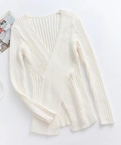 MY New In Clothing Smaibulun | HARLIE Knit Wrap Top - Beige