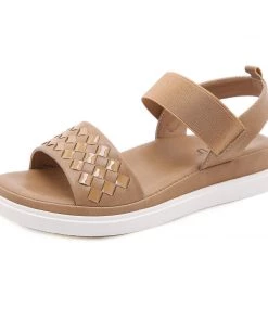 Braided Rubber Band Forever Slides Flat Sandals - SIKETU