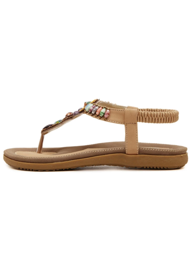 SIKETU | BEIGE BEADED SANDAL 2 SIKETU | BEIGE BEADED SANDAL