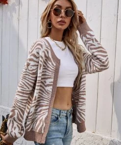 MY Smaibulun | Tiger Year Animal Patterned Knit Cardigan - Beige NEW ARRIVALS