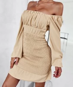 DY CALEIGH MINI DRESS - BEIGE NEW ARRIVALS