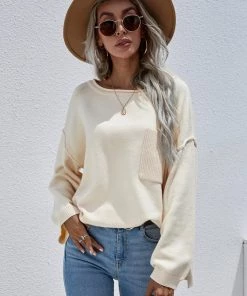 MY Smaibulun | DORETTA Beige Oversized Front Pocket Knit Sweater New In Clothing 11 MY Smaibulun | DORETTA Beige Oversized Front Pocket Knit Sweater New In Clothing