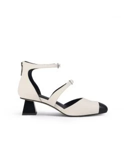 Jady Rose JadyRose | Genuine Leather Block Color Equilateral Trapezoid Heeled Sandals Mary Jane Shoes - Beige New In Shoes 8 Jady Rose JadyRose | Genuine Leather Block Color Equilateral Trapezoid Heeled Sandals Mary Jane Shoes - Beige New In Shoes