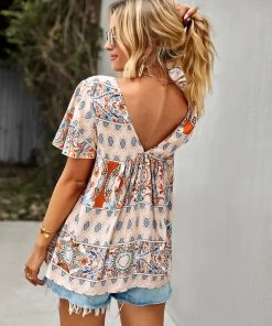 DY DOMO BOHO TOP - BEIGE New In Clothing