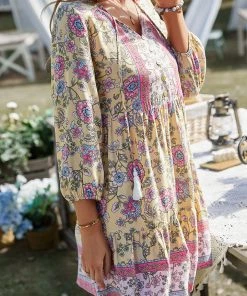 DY RINA BOHO DRESS - BEIGE NEW ARRIVALS