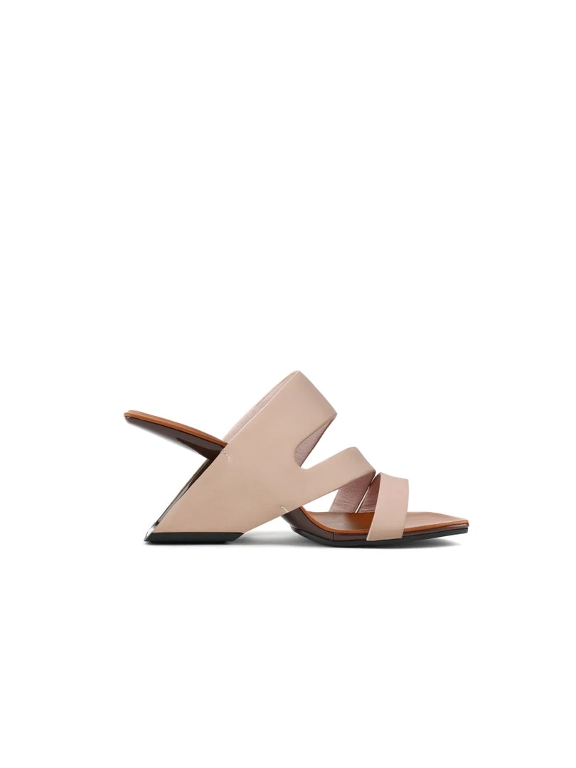 Jady Rose JadyRose | Beige Cross Strap Leather Wedge Slides Sandals NEW ARRIVALS 3 Jady Rose JadyRose | Beige Cross Strap Leather Wedge Slides Sandals NEW ARRIVALS