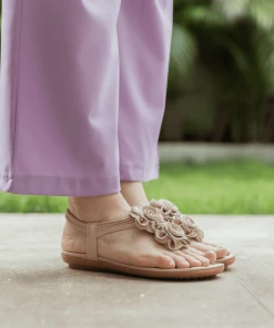 SIKETU | Apricot Rosette Sandals NEW ARRIVALS