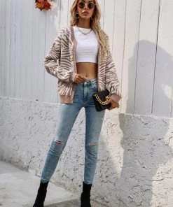 MY Smaibulun | Tiger Year Animal Patterned Knit Cardigan - Beige NEW ARRIVALS