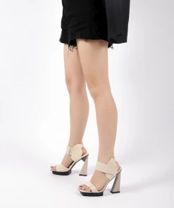 Jady Rose JADYROSE | TIKOYA BEIGE LEATHER HEEL New In Shoes