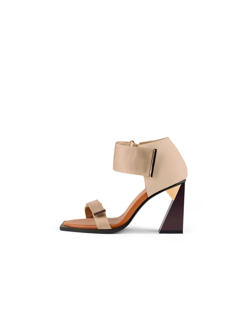 Jady Rose New In Shoes JadyRose | ALIDIA Beige Leather Heel Sandal 3 Jady Rose New In Shoes JadyRose | ALIDIA Beige Leather Heel Sandal