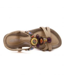 SIKETU | BEIGE STONE-EMBELLISHED SANDAL S/S 2022