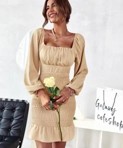 DY CALEIGH MINI DRESS - BEIGE NEW ARRIVALS