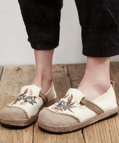 TC Blossom Vines Embroidered Strap Espadrilles - Cactus Rose