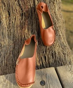 ATC Side Metallic Trim Leather Loafers - MAMA LOVE Shop Loafer