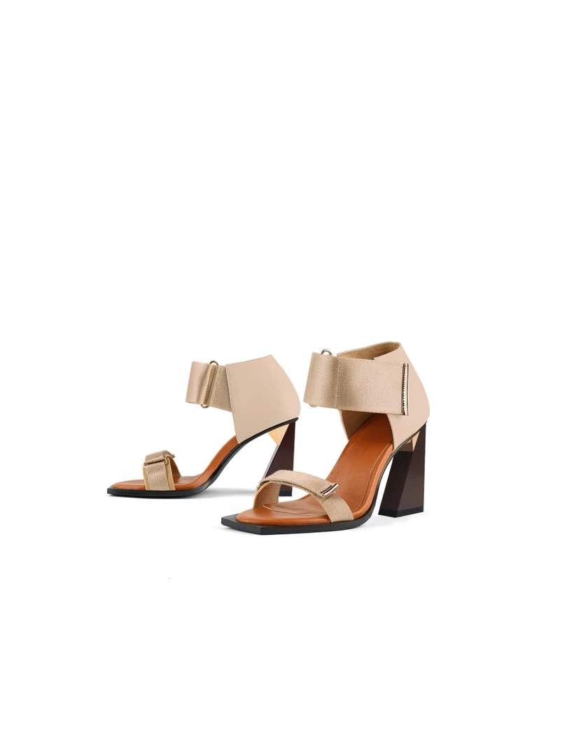 Jady Rose New In Shoes JadyRose | ALIDIA Beige Leather Heel Sandal 4 Jady Rose New In Shoes JadyRose | ALIDIA Beige Leather Heel Sandal