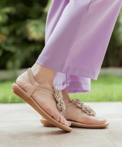 SIKETU | Apricot Rosette Sandals NEW ARRIVALS